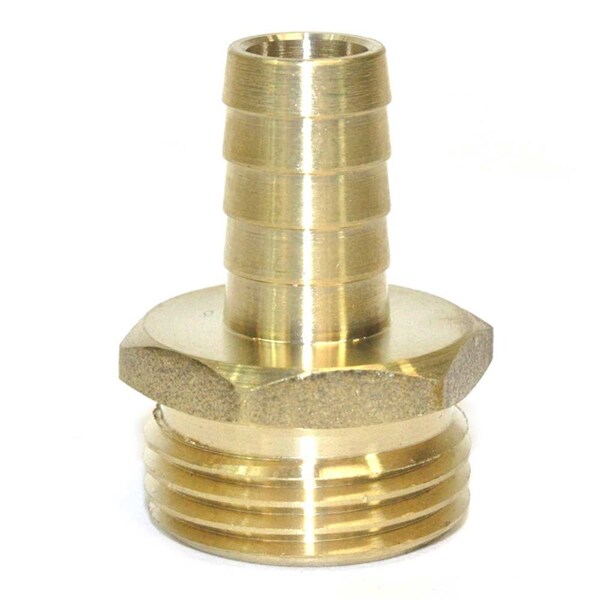 Interstate Pneumatics 3/4 Inch GHT Male x 1/2 Inch Barb Hose Fitting, PK 6 FGM308-D6 - main